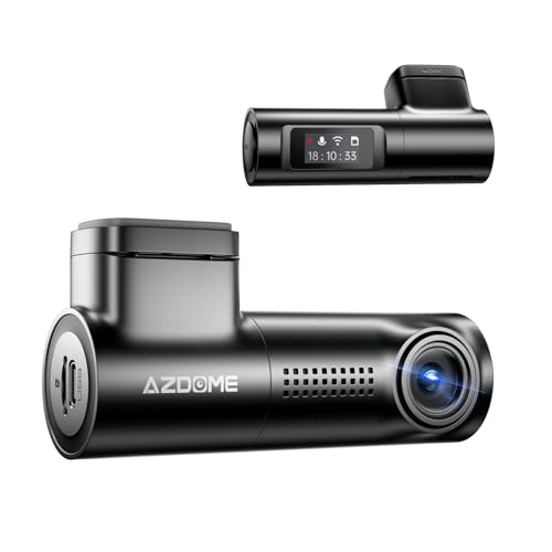 AZDOME ドライブレコーダー 0.96モニター付き 24時間駐車監視 小型 ドラレコ フロント用としてもリア用としても利用可能 スーパーキャパシタ搭載 WDR搭載 暗視機能 Gセンサー 常時録画+緊急録画 LED信号対応 ノイズ対策済 初心者配線簡単取付簡単 日本語アプリ&説明書 M330